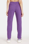 Rosaline Easy Movement Cotton Track Pants - Royal Lilac — thumbnail 3